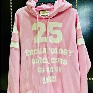 Gucci Pink Hoodie with White Accents